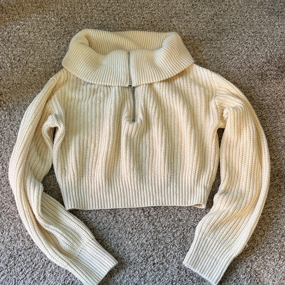 Cozy Cream Cropped Sweater